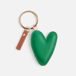 Caroline Gardner Pink & Green Heart Keyring